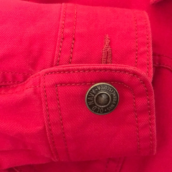 LIKE NEW Old Navy Hot Pink Canvas Layering Jacket - Picture 6 of 7
